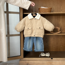 婴儿衣服棉服冬季男宝宝加厚新款时尚冬款一岁外套棉衣外出服套装