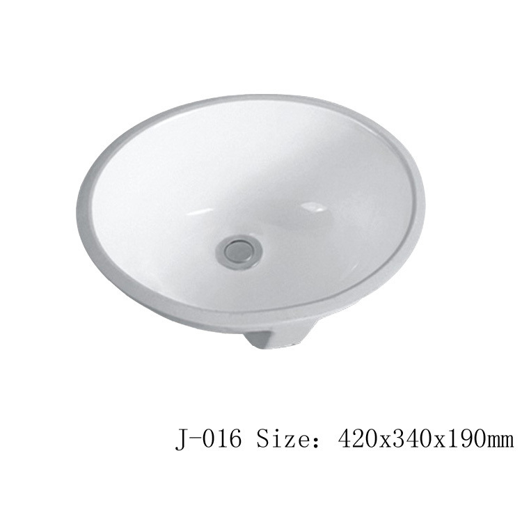 Cerámica lavabo debajo de la mesa incrustado lavabo de cerámica de hotel de alojamiento en casa lavabo de lavado de mano lavabo doméstico lavabo único hogar