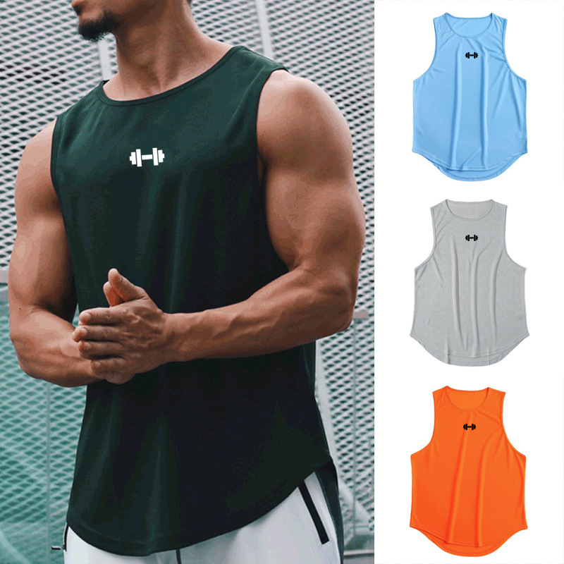 Foreign trade fitness sports vest summer quick-drying sleeveless waistcoat T-shirt AliExpress cross-border leisure running training suit Foreign trade fitness sports vest summer quick-drying sleeveless waistcoat T-shirt AliExpress cross-border leisure running training suit