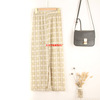 Summer trousers, loose straight fit, high waist