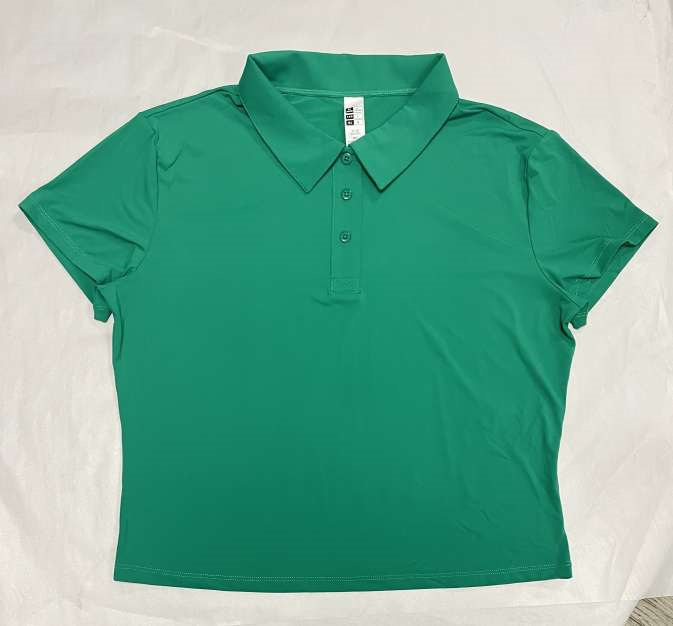 运动速干衣t恤女纯色休闲翻领高尔夫POLO衫短袖弹力户外网球服女|undefined