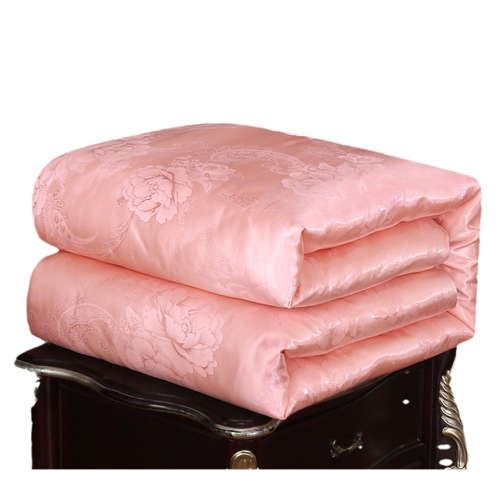 Hanyuanxiang Silk Quilt with 100% Cotton Gauze Damask Embroidered Mulberry Silk Spring and Autumn Dual-Sided Quilt Top with Thickened Winter Insert Pure Cotton Blanket