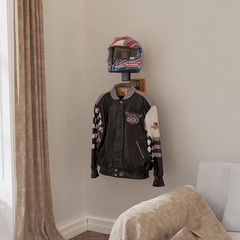 木製戦術装備整理ラック警察装備実木ハンガー壁掛け式バイクヘルメット収納ラック