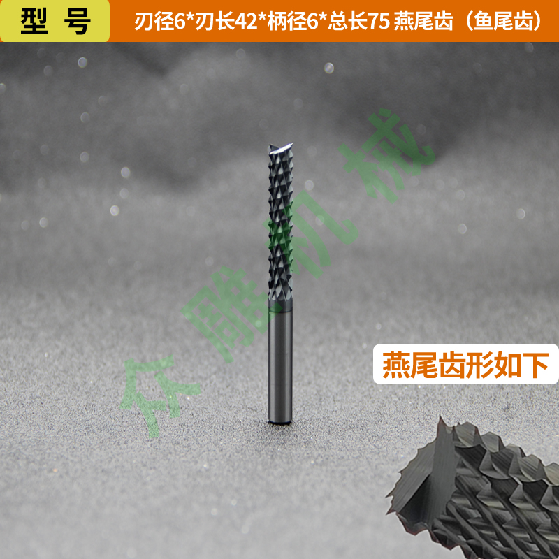 Cuchillo de maíz de acero de tungsteno recubierto de diamante DLC Fibra de vidrio Fibra de carbono FRP Fresa de piedra artificial de grafito