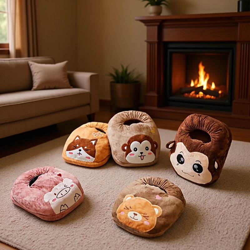 Foot Warmer Gift for Annual Meeting, Electric Heated Shoes, Winter Heater, Heated Foot Pad, Plug-In Electric Heating for Dormitory Use