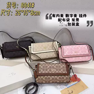 蔻家小众款字母印花单肩包包高级质感流行斜挎包礼盒包装斜挎包女