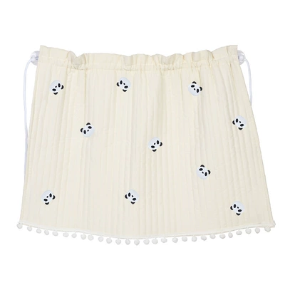 protection and heat insulation sunshade | Sun shade - quilted-wool-ball-embroidered-curtain-panda