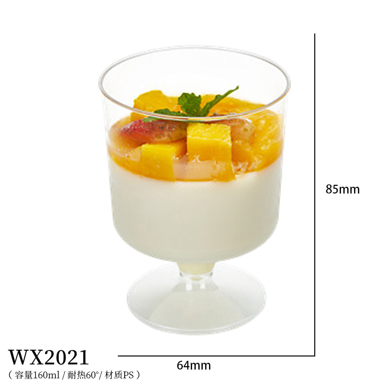 Taza cuadrada puntual Taza redonda Una variedad de tazas de postre Taza de pudín Taza de mousse Plato Cuchara de plástico desechable Amazon