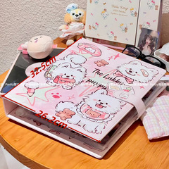 韓国風オリジナル学習用子犬PUカードブック、レザーA4九宮格、キュートで女の子らしい、素敵なミニカード収納ブック