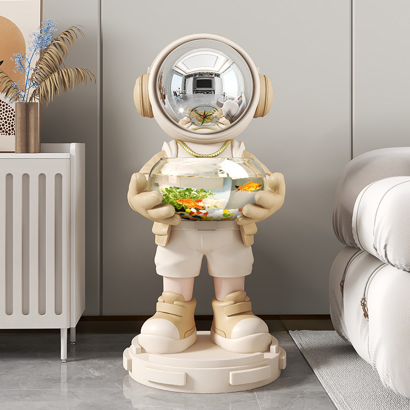 Astronaut Figurine for Aquarium Decoration, Fish Tank Ornament, Home Decor for Living Room, Sofa Side, Hotel, Bar, Sales Office Display
