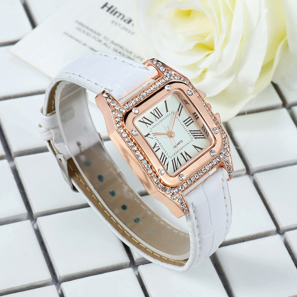 Internet Red fashion diamond ladies belt watch women's quartz watch manufacturers wholesale Women's Watch card to small square watch_voghion.com
