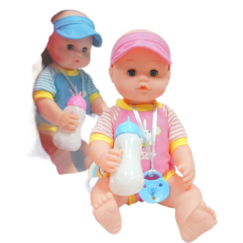 Muñeca de simulación, agua potable, orinar, muñeca con vajilla, ropa, orinal, biberón, chupete, juguete para niños
