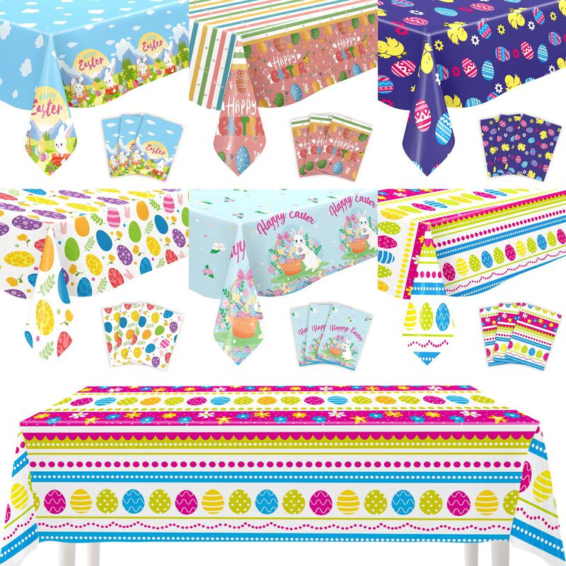 Amazon's Popular Easter-Themed Tablecloth Easter Bunny Party Tablecloth Easter Egg Pe Tablecloth Decoration Props Amazon's Popular Easter-Themed Tablecloth Easter Bunny Party Tablecloth Easter Egg Pe Tablecloth Decoration Props