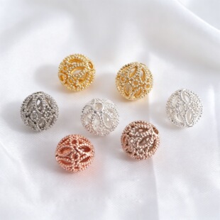 18k��ɫ��ɫ�U�ջ���8mm10mm����A��diyˮ�������Ʒ����F؛��