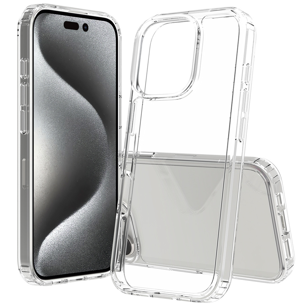 Aplicable iPhone16 Pro funda de acrílico transparente estela PC TPU dos en uno anti-caída iPhone16E