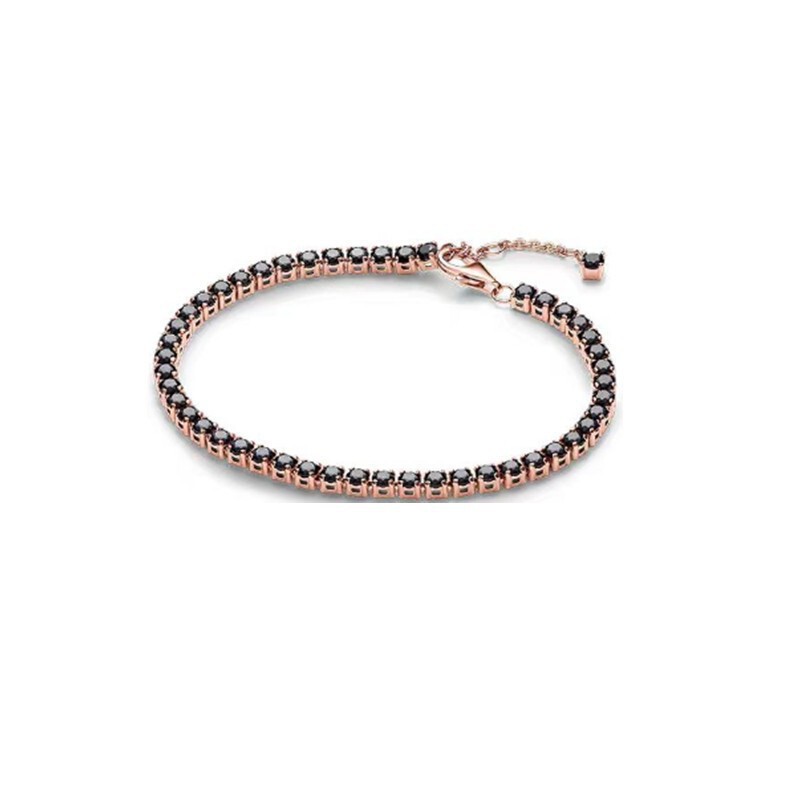 Panjiadora 925 スターリングシルバー ブレスレット テニス ラケット 新しいブレスレット ベーシック ブレスレット|undefined