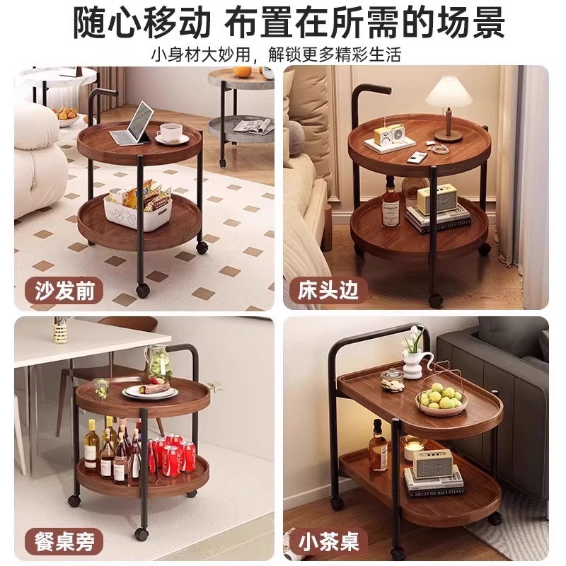 Carrinos móviles de estilo nórdico, mesas de té, sofá, salón, mesas caseras, mesas de té modernas y simples.