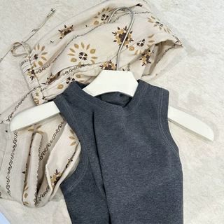遮副乳夏季透气棉质背心女外穿短款修身圆领内搭吊带运动跑步无袖