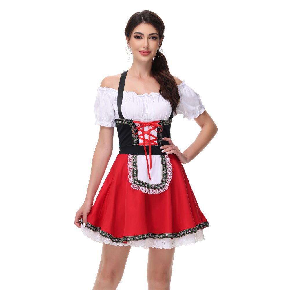 2026 New German Beer Festival Costume Sexy Waitress Outfit Halloween Costume Beer Maid Performance Outfit