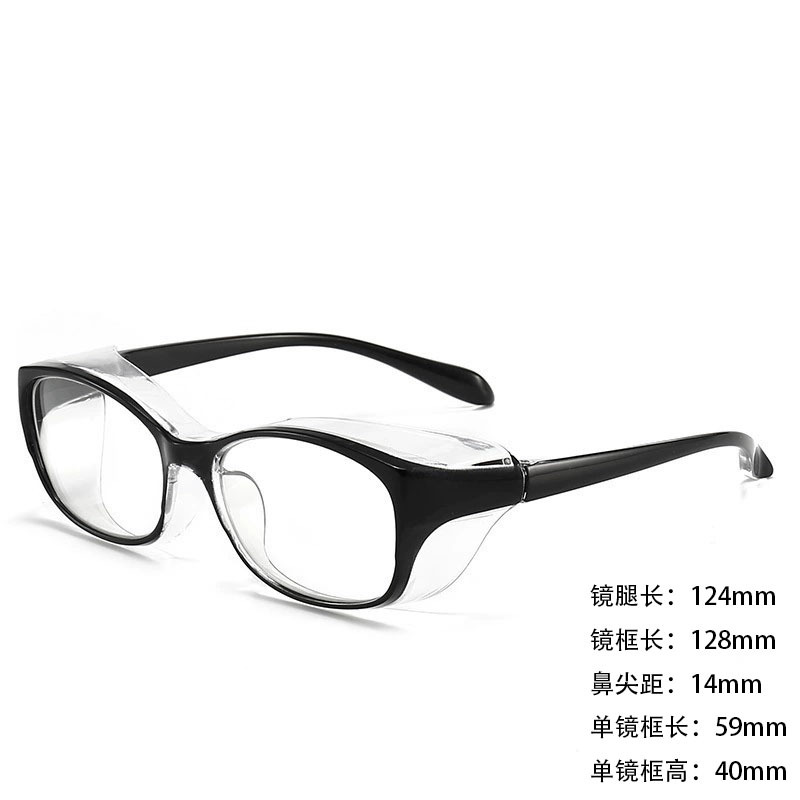 VGOファッションスポーツ99花粉防止メガネ防曇ブルーライト術後黒色保護目シリコンリング保護辺防風鏡