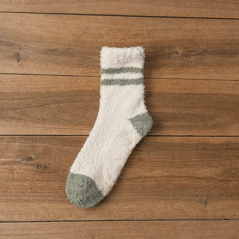 Coral velvet demi-season winter keep warm socks