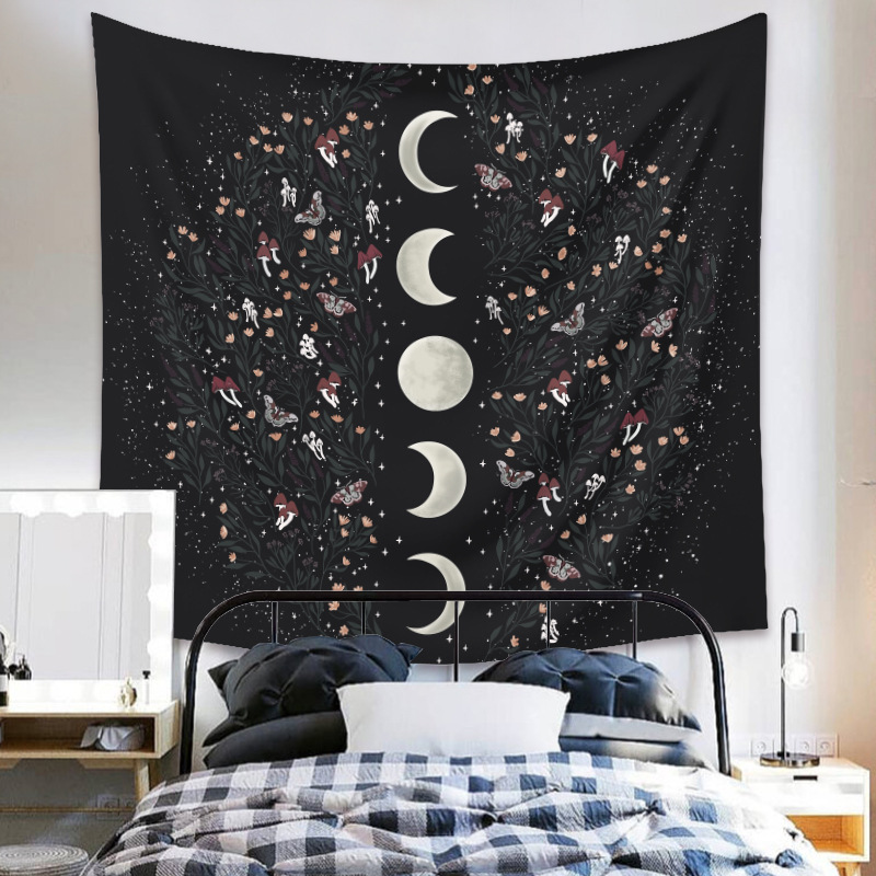 Bohemian Style Moon Phase Pattern Room Decoration Tapestry Wholesale Nihaojewelry display picture 13