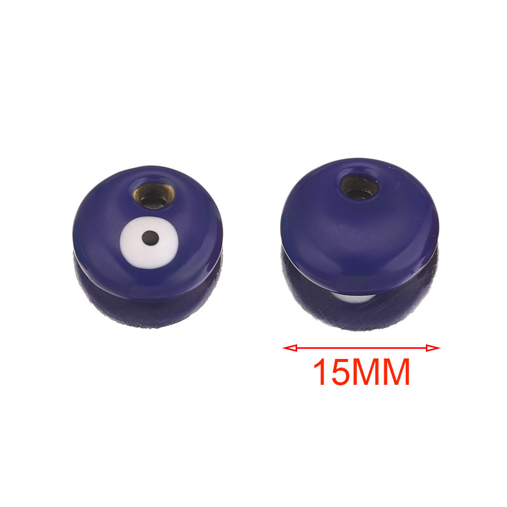 Cuentas cuadradas de acero inoxidable de ojo del diablo europeo y americano cuentas de esmalte de doble cara gota de aceite ojo cuentas espaciadoras cuentas sueltas joyas de bricolaje