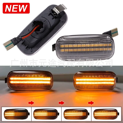 Turn Signal Side – Dönmə işıqları - jx-d023-c-transparent-flowing-water-yellow-light-two-light-strips-new-style