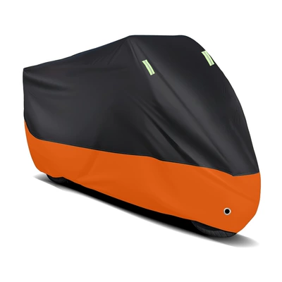 Car clothing — Sun Protection Cover, Waterproof - m-size-18090100cm-black-and-orange-stitching