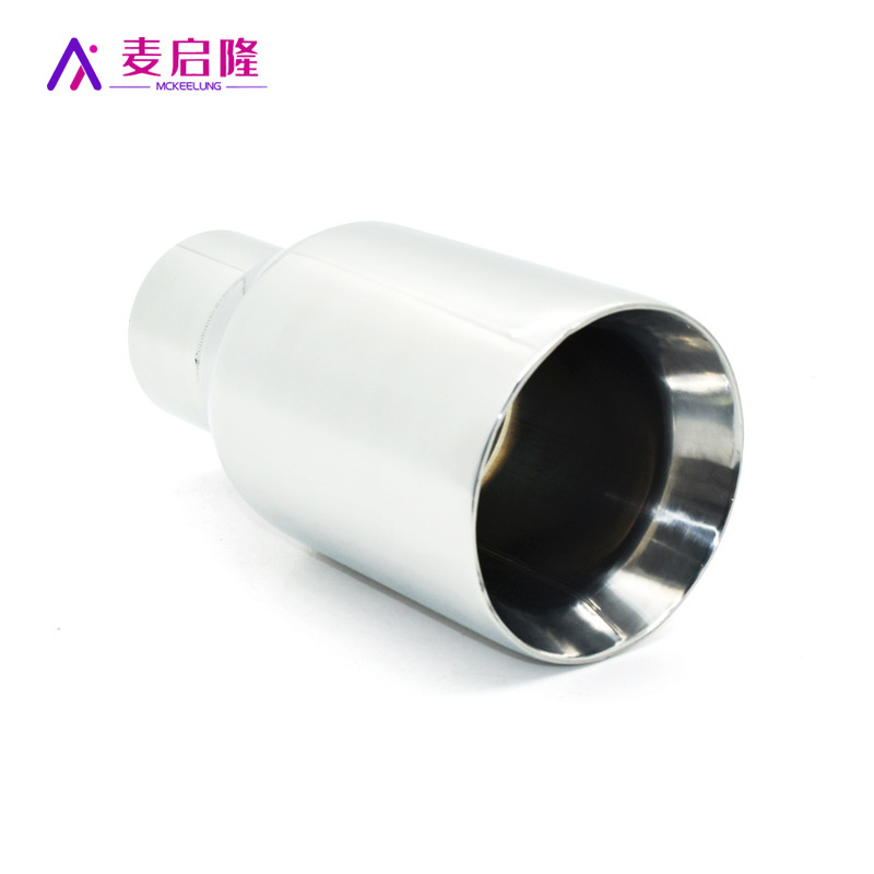 Hot sale tail throat car universal modified exhaust pipe stainless steel silencer large diameter round mouth welding cool tail nozzle