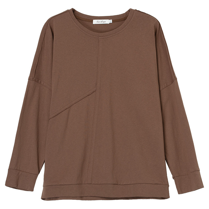 長袖のtシャツの女性の春は太って大きいサイズの婦人服をプラスします。|undefined