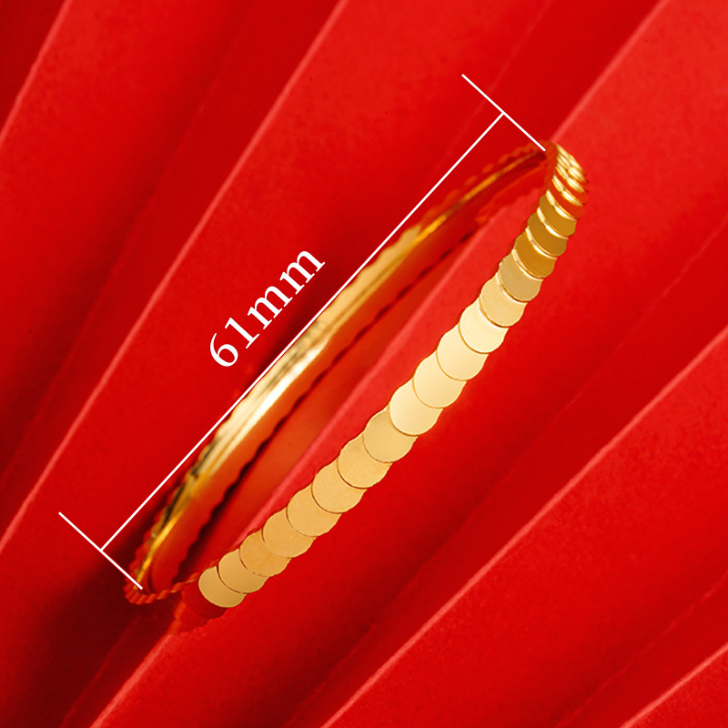 Pulsera de panal de oro arena antiguo patrimonio cerrado pulsera femenina chapado en oro vivo caliente estilo chino suministro de joyas al por mayor