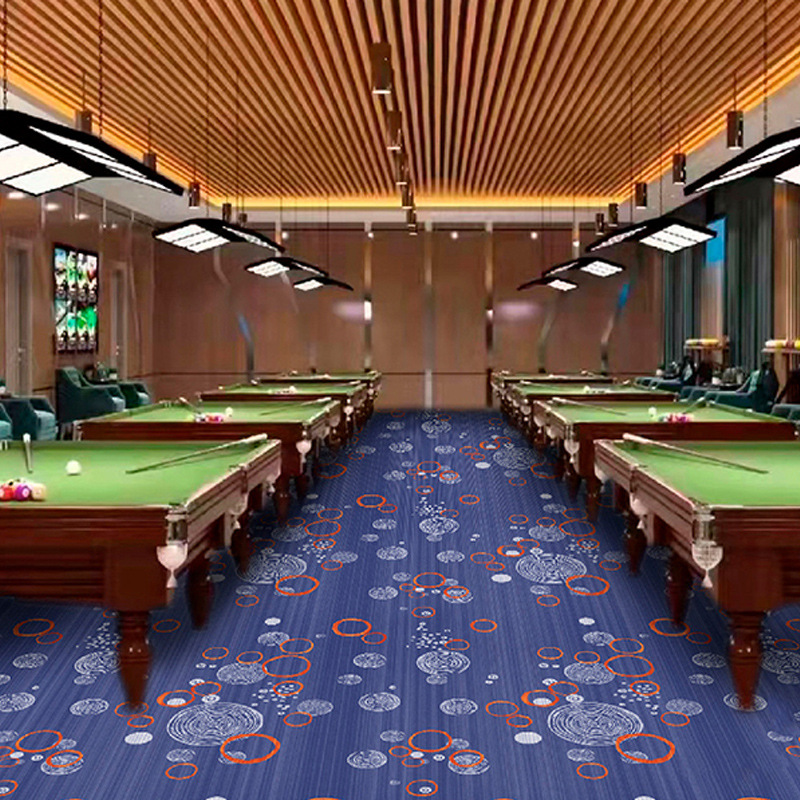 Fuente de fábrica sala de billar alfombra hotel oficina comercial sala de banquetes impresión ignífuga 400g coberta personalizada