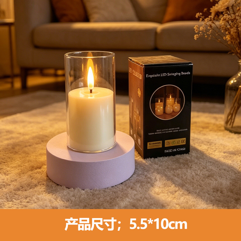 Velas electrónicas LED lámpara de vela de simulación boda festivales de carga vela diseño accesorios adornos de atmósfera lámpara personalizada