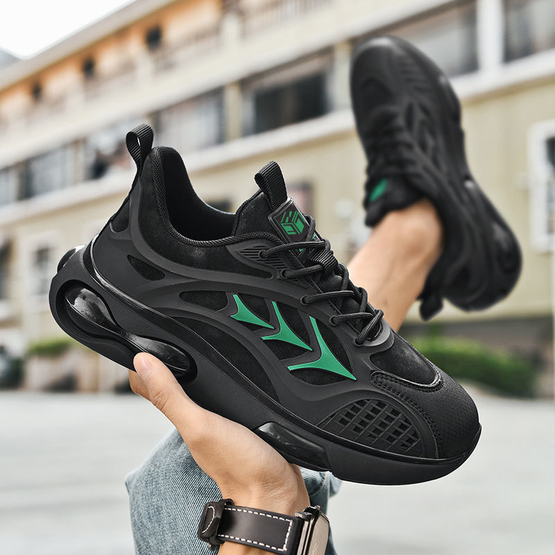 2023 primavera nuevo estilo de alto valor zapatos de moda casuales de todo fósforo hombres de moda palomitas de maíz cojín de aire zapatos deportivos elásticos para hombres