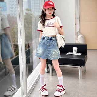 外贸女童夏装牛仔半身裙2026新款女孩夏季短裤裙裤儿童裙子跨境