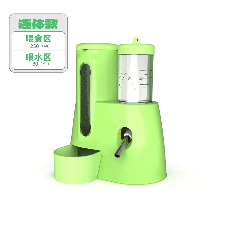 Automatic Hamster Feeder & Waterer (Hamster), 80/125 ml Two‑in‑One Bowl Bottle
