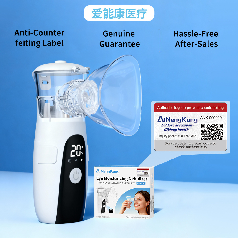 pulverización ocular pulverizador LED mostrador de energía atomizador para cuidado ocular pulverización de mano para proteger los ojos