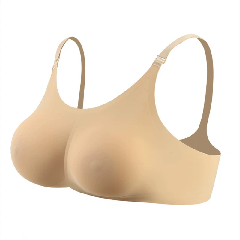 Silicone Bra Prosthesis, Removable Straps, Soft Molded Cups, C-Cup Sizes (70–95C)