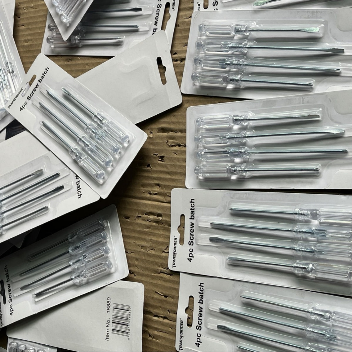 Cruz de cristal destornillador, cristal transparente 4 destornillador traje, 2 yuanes tienda de suministro