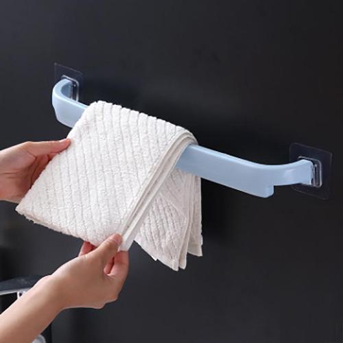 Bathroom towel bar punch-free rack bathroom towel hanging rack kitchen rag rack bathroom storage rack