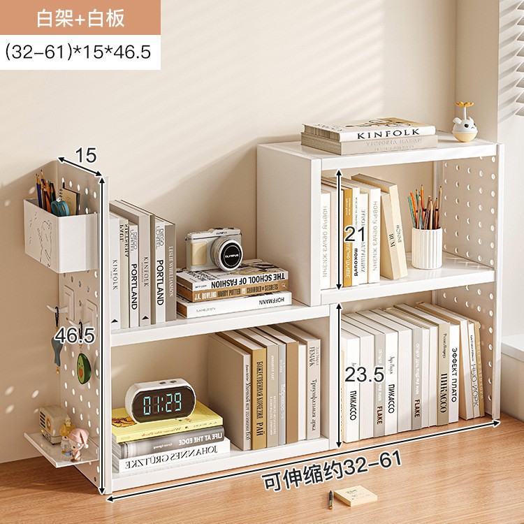 Estante de tablero de agujero de escritorio, escritorio retráctil, esquina de almacenamiento, estantería de hierro forjado, accesorios de estante de capa de escritorio