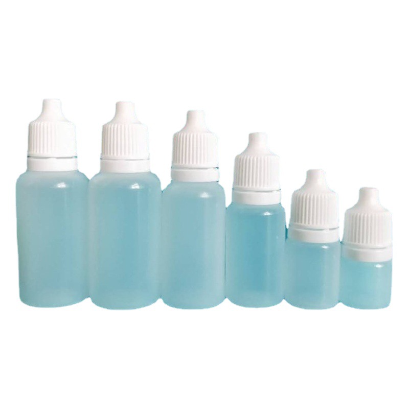 Botella de goteo al por mayor 10 20ml 30 ml botella de plástico pequeña botella de gotas para los ojos botella de agua botella de goteo extruido