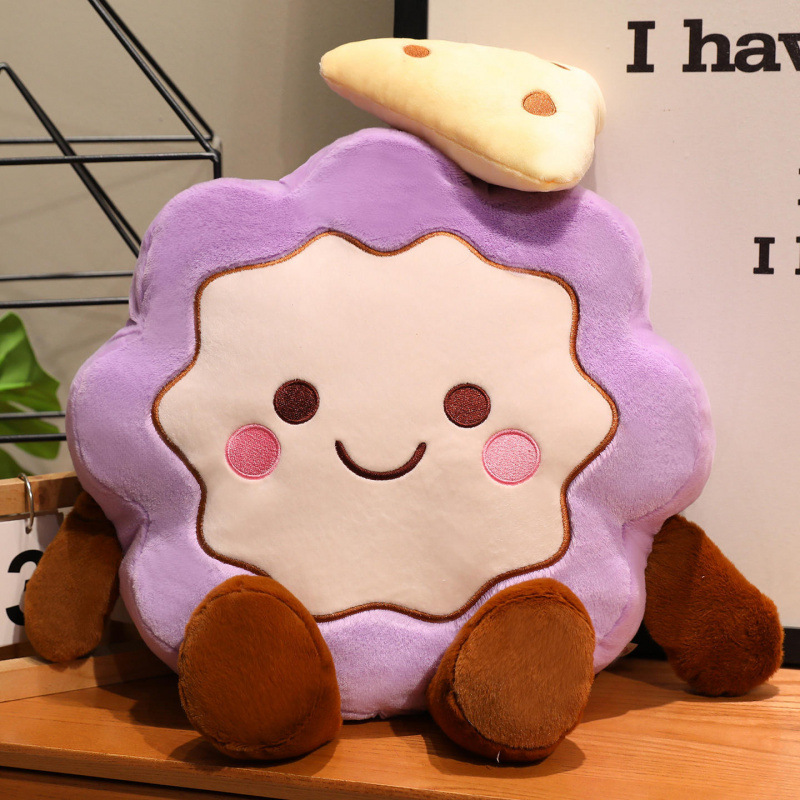 Caricatura lindo pastel de luna genio almohada juguete de peluche fresas cinco granos pastel de luna pequeño colgante muñeca regalo del Festival del Medio Otoño