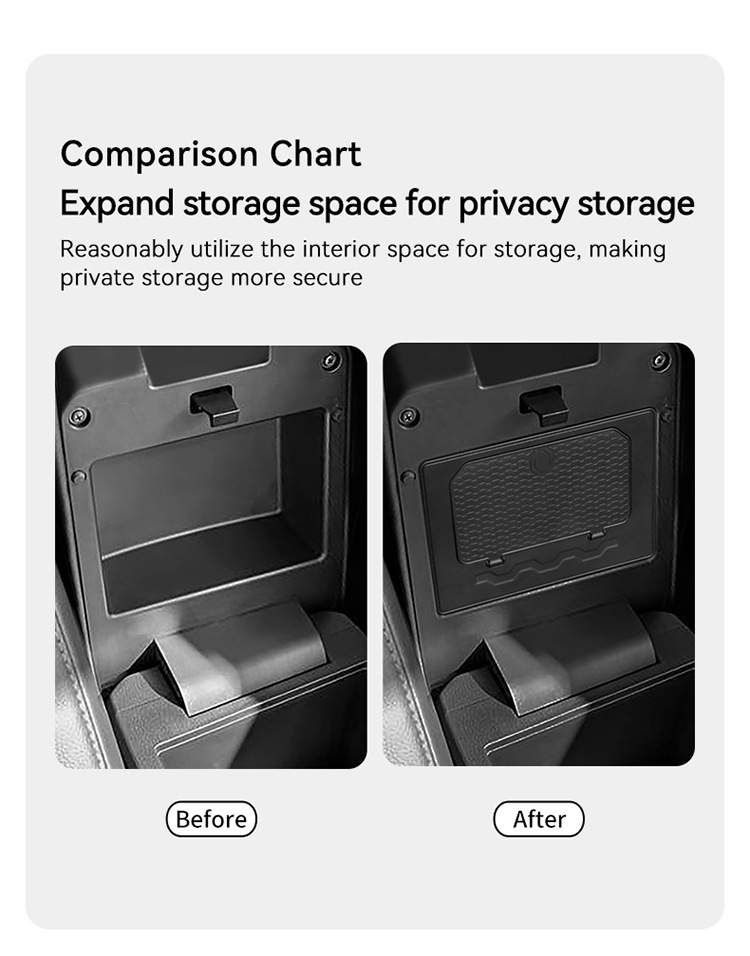 Suitable for 24-25 Mitsubishi Triton Armrest Box Hidden Storage Box L200 Car Storage Car Supplies
