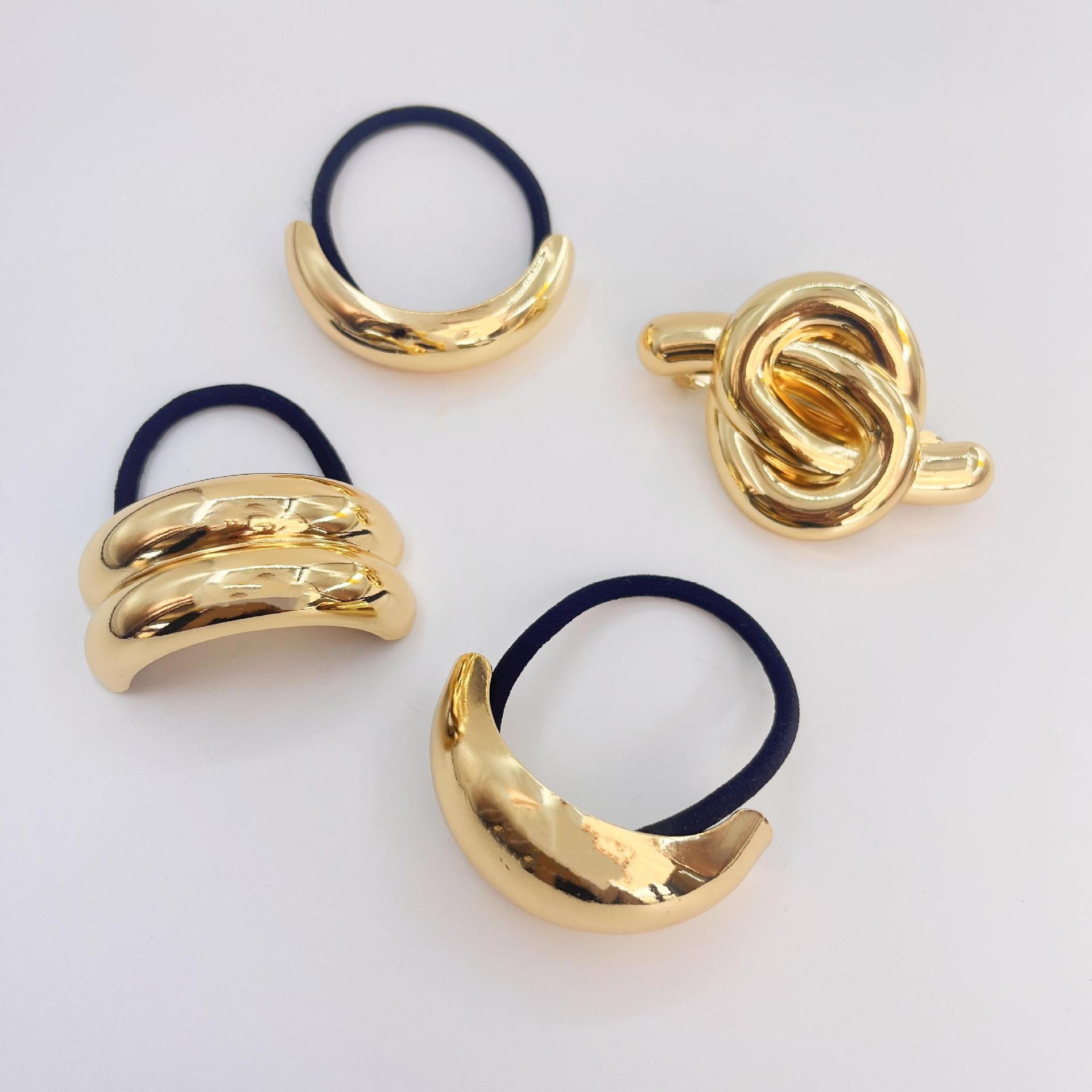 Simple Style Style Women's Simple Style Solid Color Alloy Hair Tie