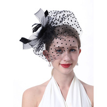 亚马逊羽毛头饰茶会新娘发饰复古夜上海名媛旗袍头花赛马节小礼帽