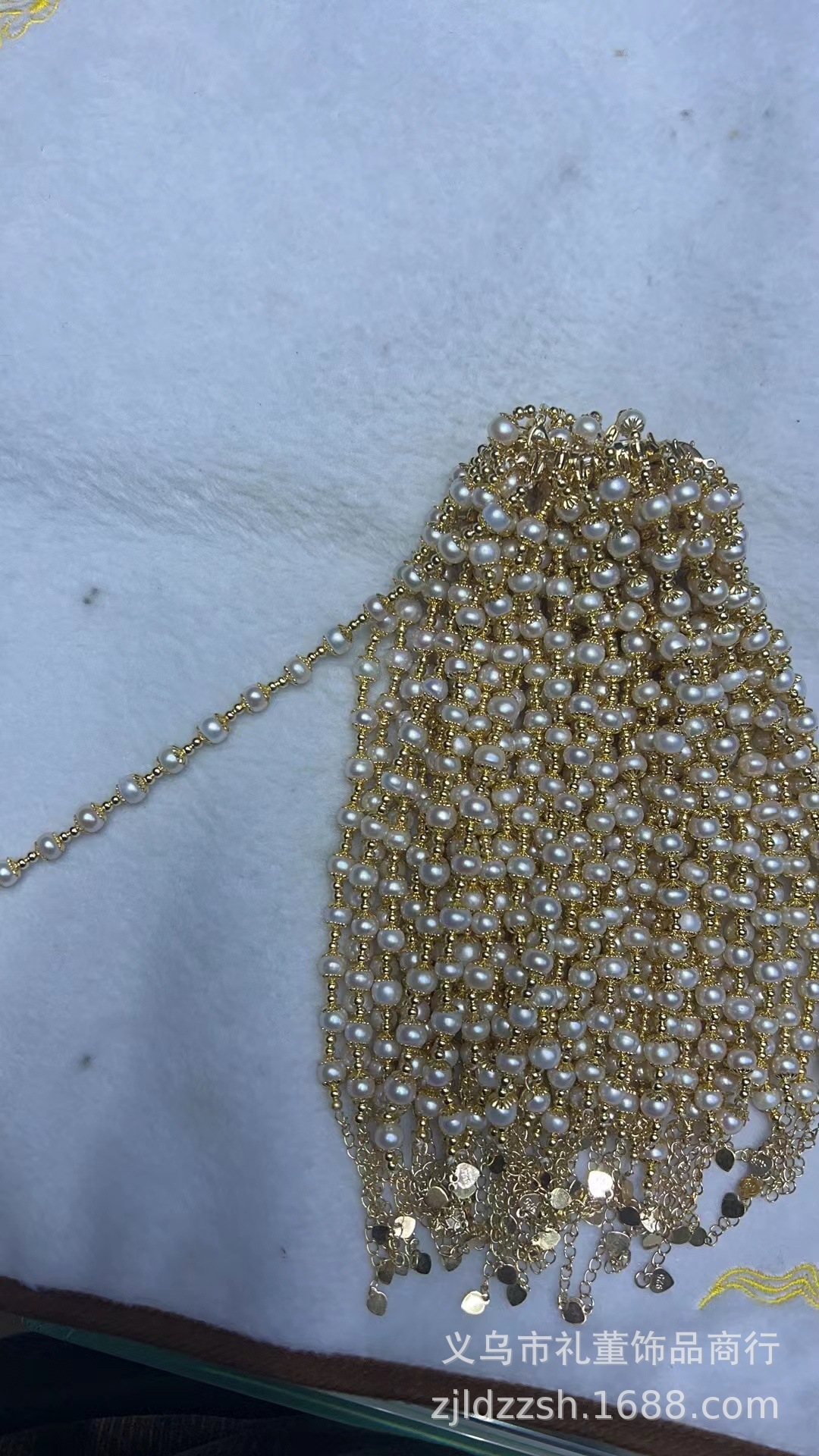 22, 금 구슬 구슬 팔찌