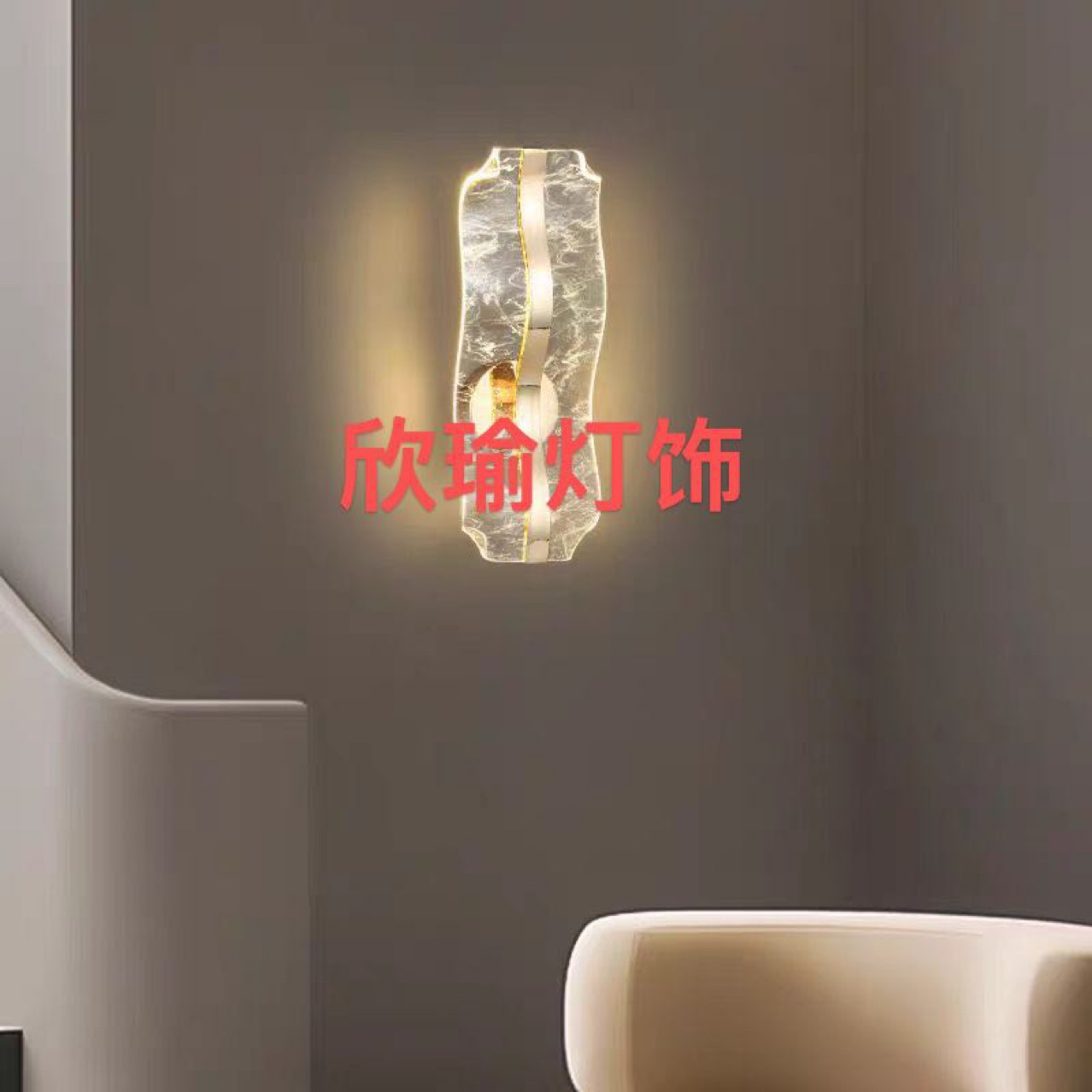 Nuevo arte chino flotante candelabros bar moderno minimalista restaurante ondas acrílico candelabros atmósfera lámparas de vestíbulo