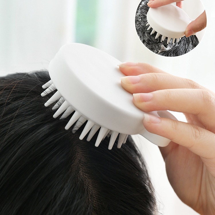 Estilo japonés no impreso mismo cepillo de champú de silicona peine de salud cepillo de masaje del cuero cabelludo champú Baño picazón peine de masaje